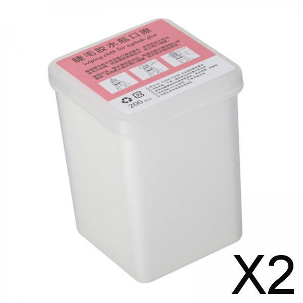 2x200Pcs Lash Extensions Glue Wipes for Eyelash Extension Eyelash Glue Cleaner