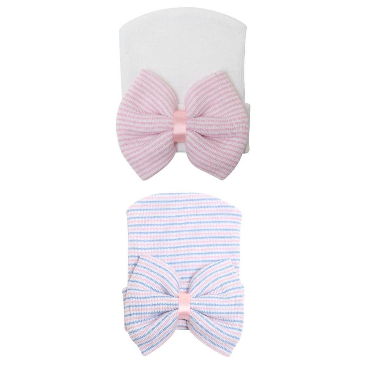 2Pcs Beanie Hat for Newborn Baby Infant Girl Toddler Headwear