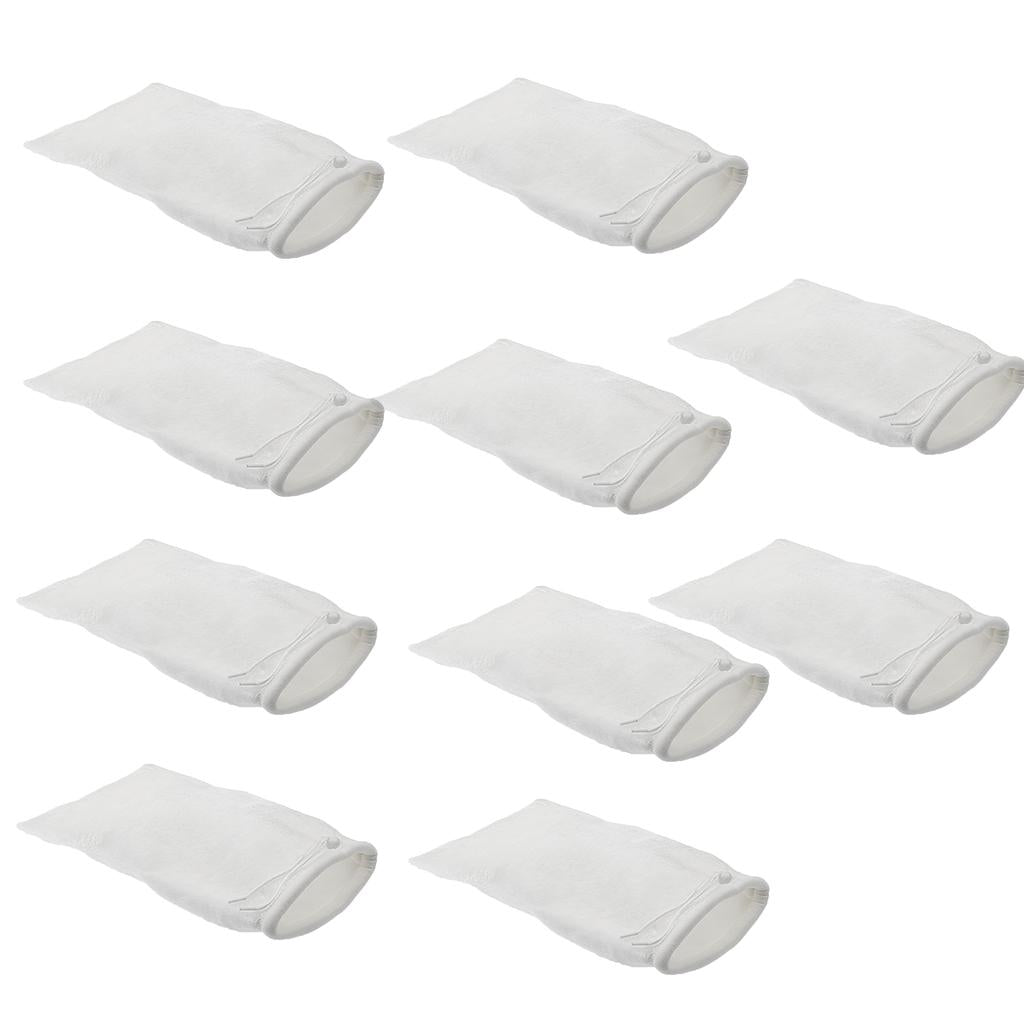 10x Reusable Aquarium Filter Drawstring Filtration Bag Sump Filter 20x35cm