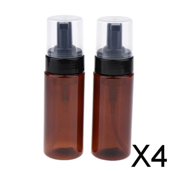 4x2pcs Foaming Soap Dispenser Pump Bottle Makeup Cosmetic Bottles 150ml Brown
