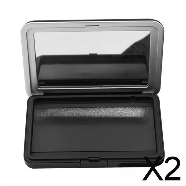 2xEmpty Eyeshadow Palette Compact Makeup Palette for Eyeshadow Lipstick Powder Style A 