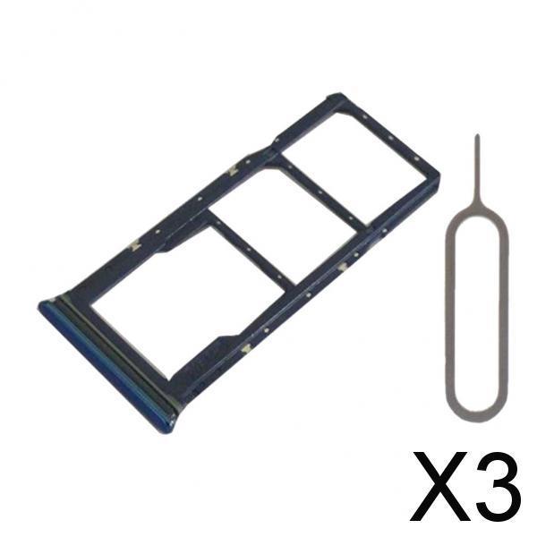 3xDual Sim + Memory Card Tray Holder For Samsung Galaxy  A9 2018 A920 Blue