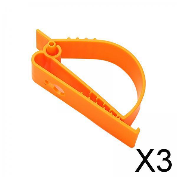 3xMultifunctional Belt Clamp Premium Labor Protection for Helmet Keychain Orange