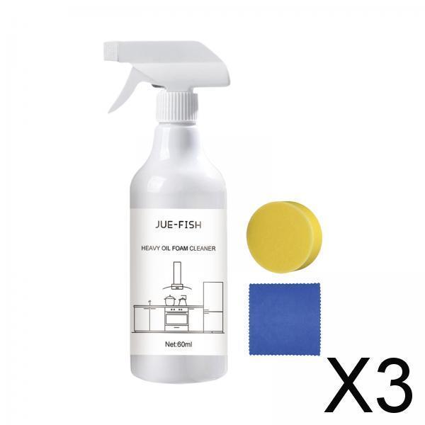 3xBubble Spray 60ml Bubble Foam for Faucets Kitchen Pot Bottom