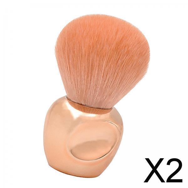 2xMake up Brush Nail Paint Gel Dust Cleaning Round for Cosmetic Beauty Tool Light Pink