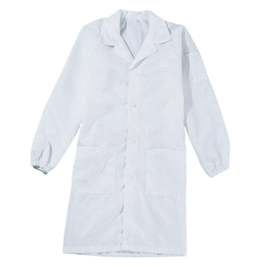 Protective Overall Dustproof Anti-static Workwear  L White