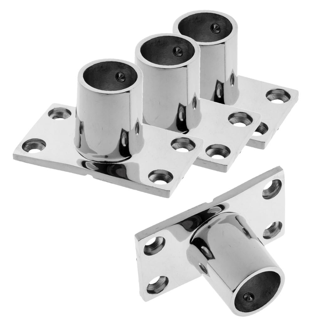 4 Pieces Stainless Steel Boat Deck Hand Rail Fitting 90 Degree for 22mm Tube