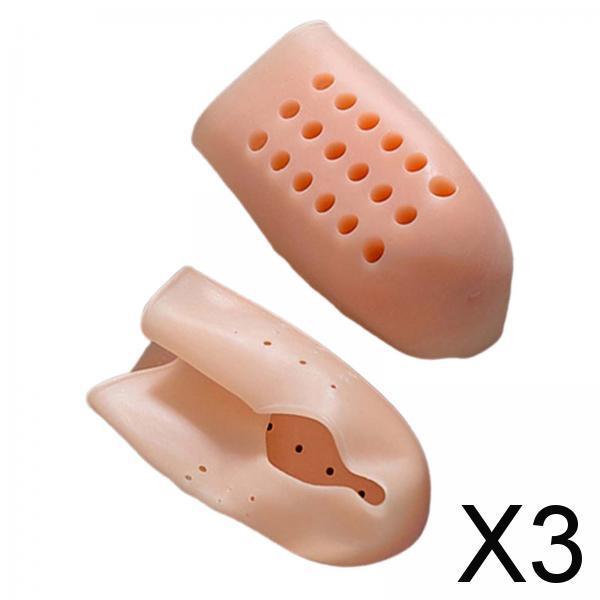3x2x Height Increase Gel Sleeves Soft Silicone Heel Socks for Sneakers Dancing 2.0CM