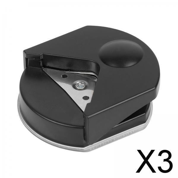 3xCorner Rounder Punch Invitations Pocket R4mm Laminate Rounded Corner Punches Black
