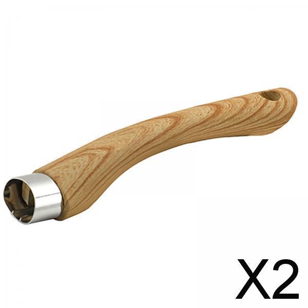 2xBakelite Pot Handle Multifunctional Portable Detachable for Skillet Milk Pot Wood