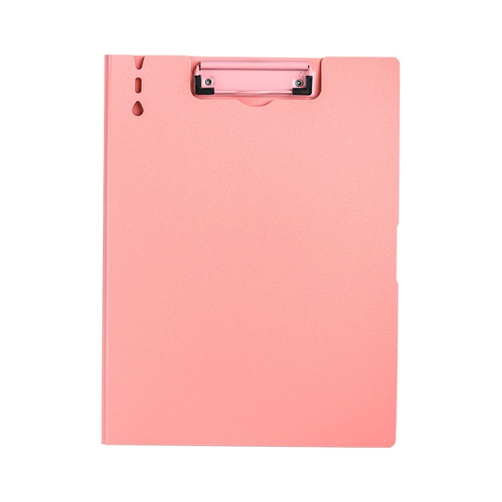 File Folders File Organizer Frosted Multifunctional A4 Clipboard for School Vertical Pink