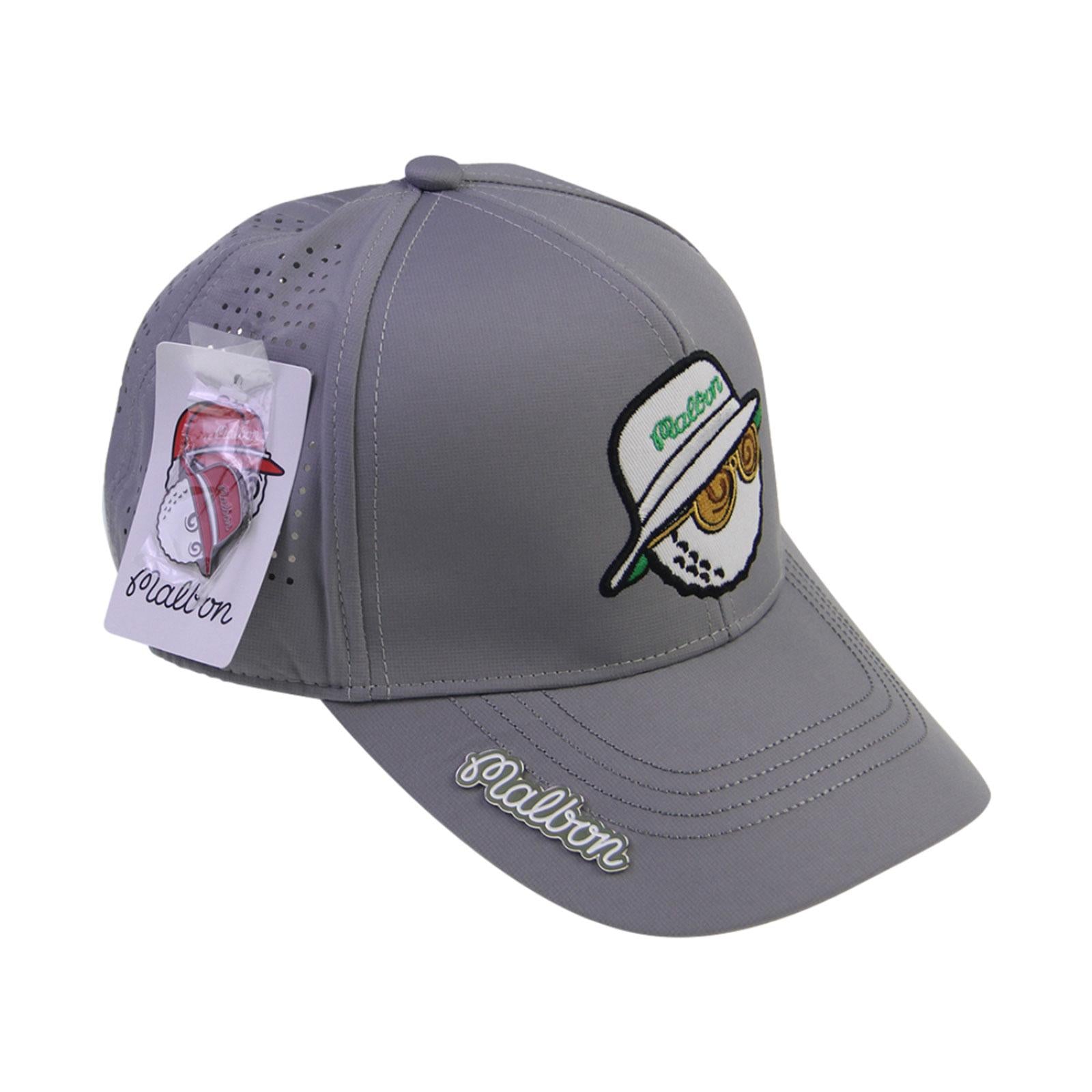 Golf Hat Breathable Adjustable Men Women Golf Cap for Fishing Camping Casual Gray