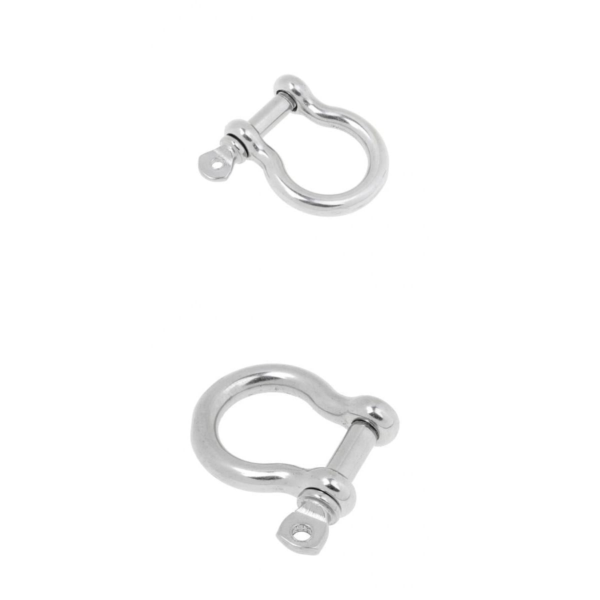2pcs Marine Boat Chain Rigging Bow Shackle Captive Pin Stainless Steel M4 M5