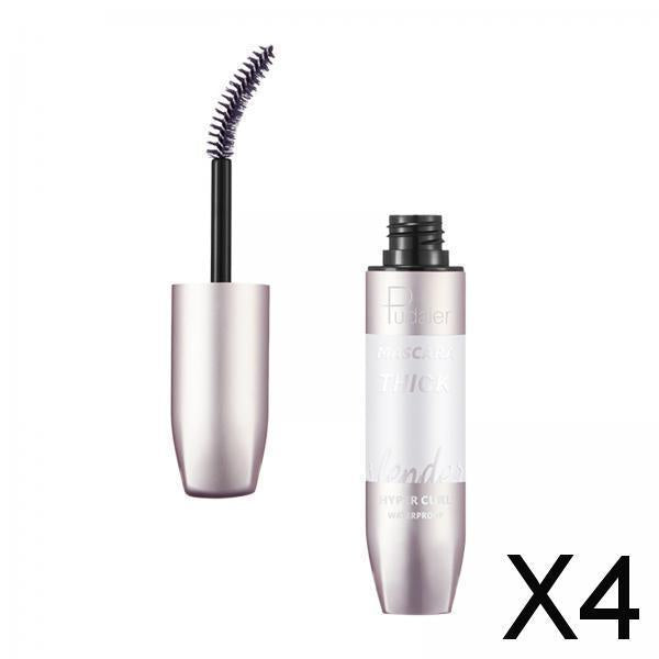4x4D Voluminous Mascara Waterproof Eye Makeup No Flaking Thick Curling Eyelash Brown