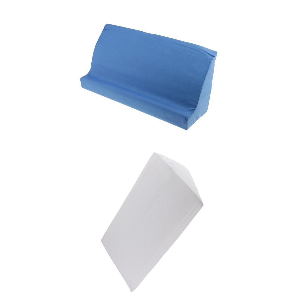 2Pieces Foam Bed Wedge Pillow Cushion Washable Cover