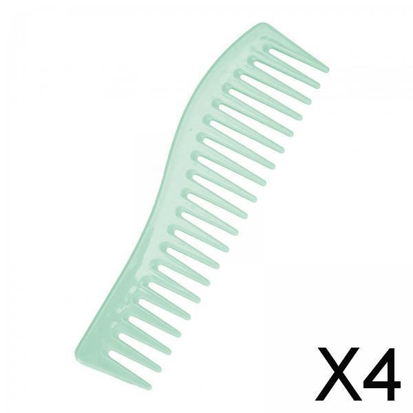 4xHair Detangling Comb Hair Combs for Long Wet Hair Curly Hair Wide Tooth Comb Green