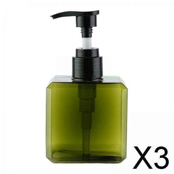 3x1Pack Liquid Soap Dispenser Empty Bottle for Tabletop Wash Room Hand Soap 250ml Green
