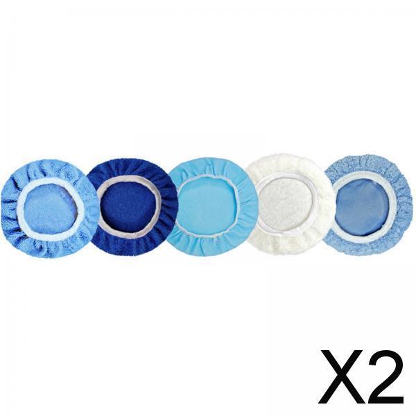 2x5x Car Orbital Buffer Polisher Pad Microfiber for Waxing Sealing Glazes 5-6inch