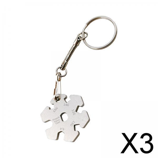 3xBike Spoke Wrench Repair Tool Keychain Stainless Steel Bike Wheel Spoke Tool