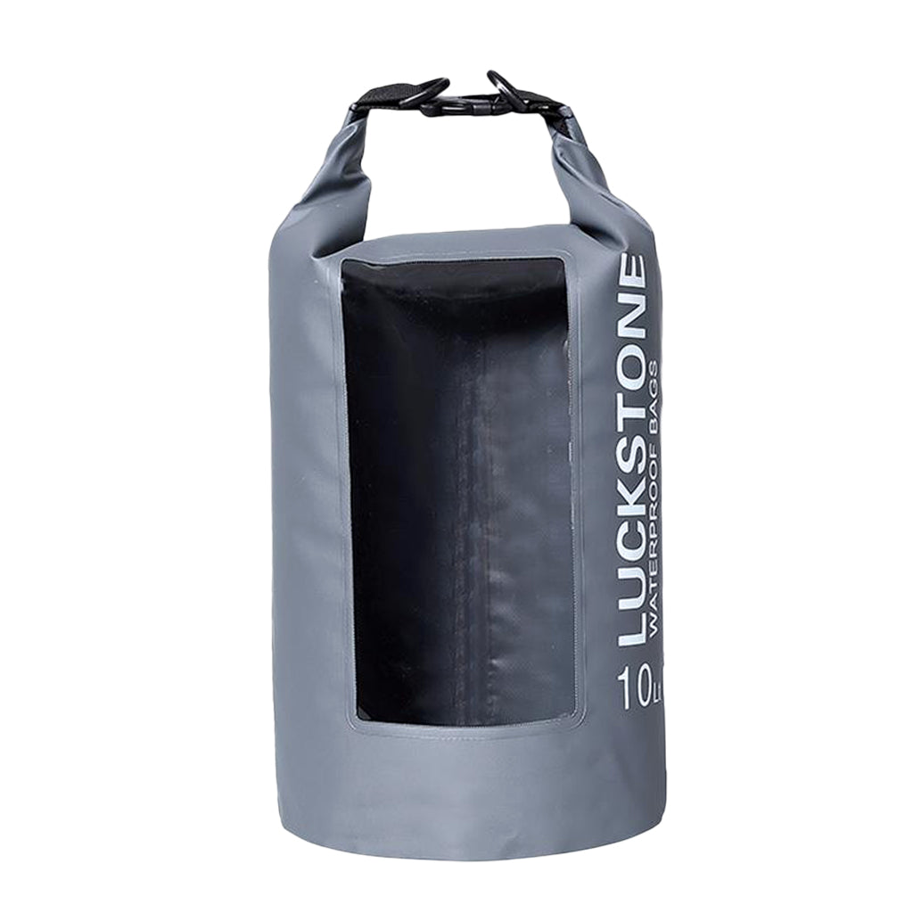10L Waterproof Dry Bag Backpack for Beach Kayak Canoe Fishing Camping Gray