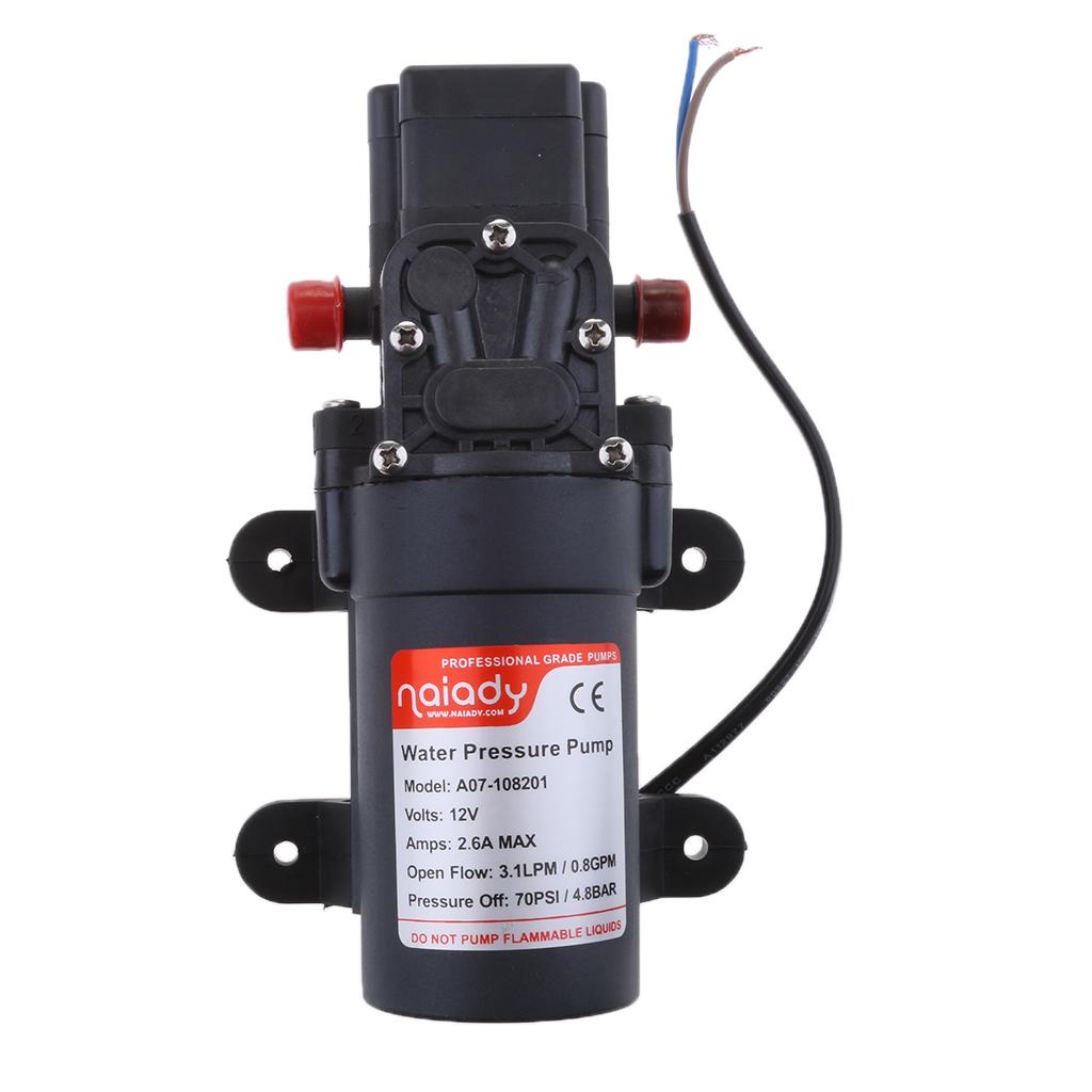 DC 12V Water Pressure Diaphragm Pump 70 PSI 3.1 LPM Caravans/RV/Boat/Marine