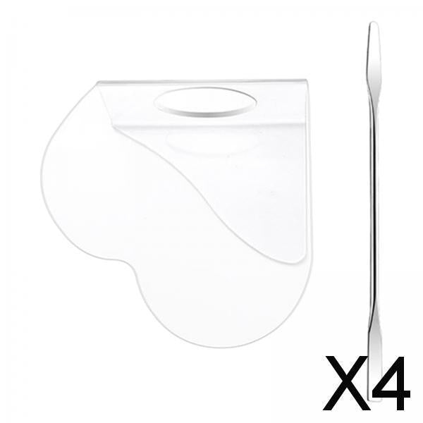 4xAcrylic Makeup Foundation Mixing Palette with Spatula Heart with Spatula