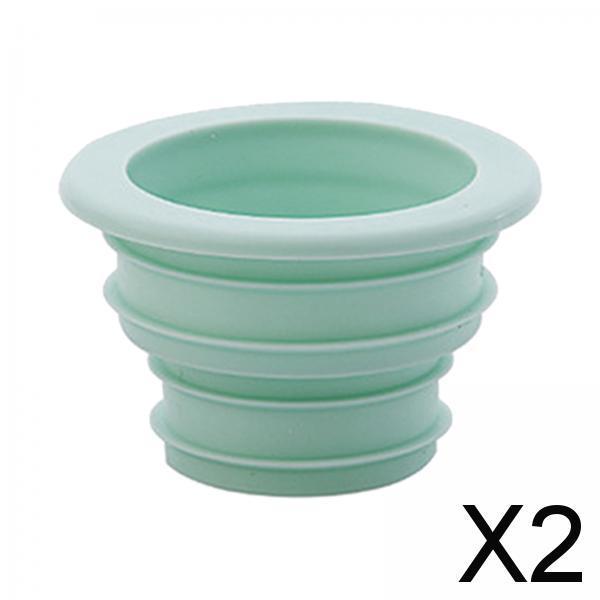 2xLaundry Bathroom Sewer Seal Ring Sealing Plug Cleaning Tools Stylish Blue