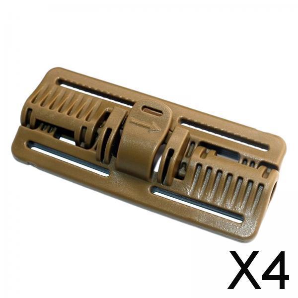 4xVest Quick Release Buckle Slider for Hunting Backpack Strap Belt Accessories Khaki Long