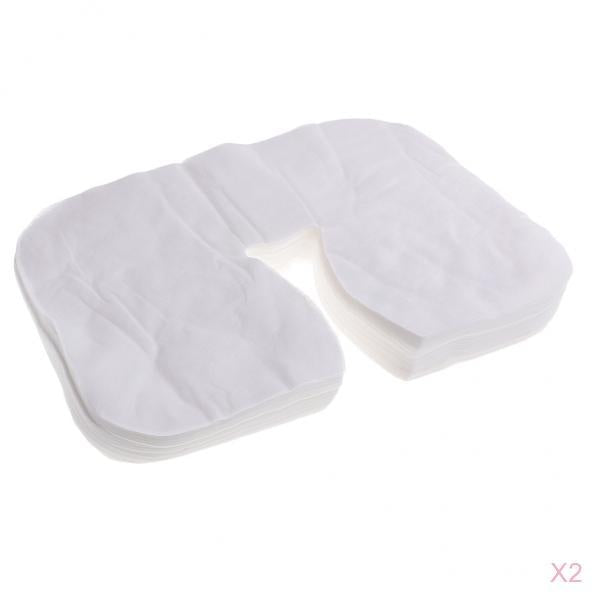 200pcs Disposable Beauty Salon SPA Massage Bed Pillow Cover Face Mat Towel