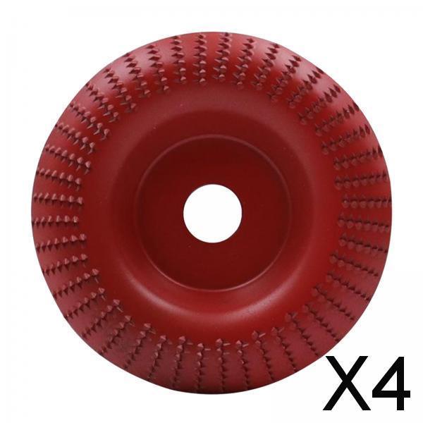 4x100mm Angle Grinder Disc Wood Grinding Wheel Woodworking Tool Red