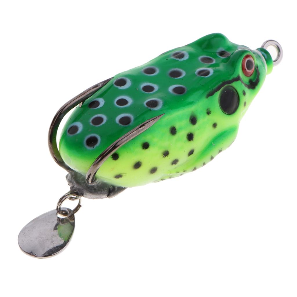 Fishing Lures Tackle Large Frog Topwater Crankbait Hook Bass Bait Green