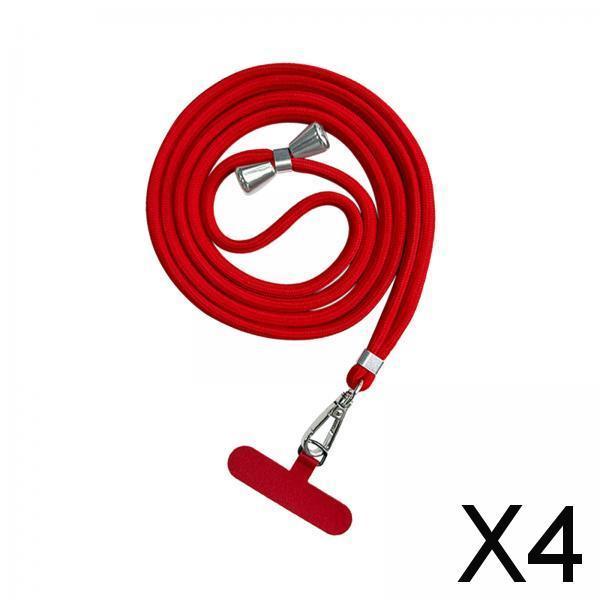 4xPhone Lanyard Crossbody Safety Tether Tab System for Hiking Climbing Cycling Red