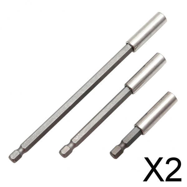 2x3 Pieces 1/4 Hex Mini Precision Magnetic Screwdriver Bit Holder 60-100-150mm