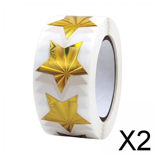 2x500x Star Stickers DIY Stickers Self Adhesive Envelope Stickers for Birthday style A