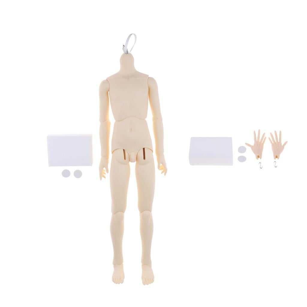 1/3 BJD Doll Male Nude Body Part & 15-Joints Hands for SD DOD Normal Skin