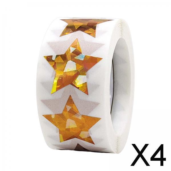 4x500x Star Stickers DIY Stickers Self Adhesive Envelope Stickers for Birthday style B