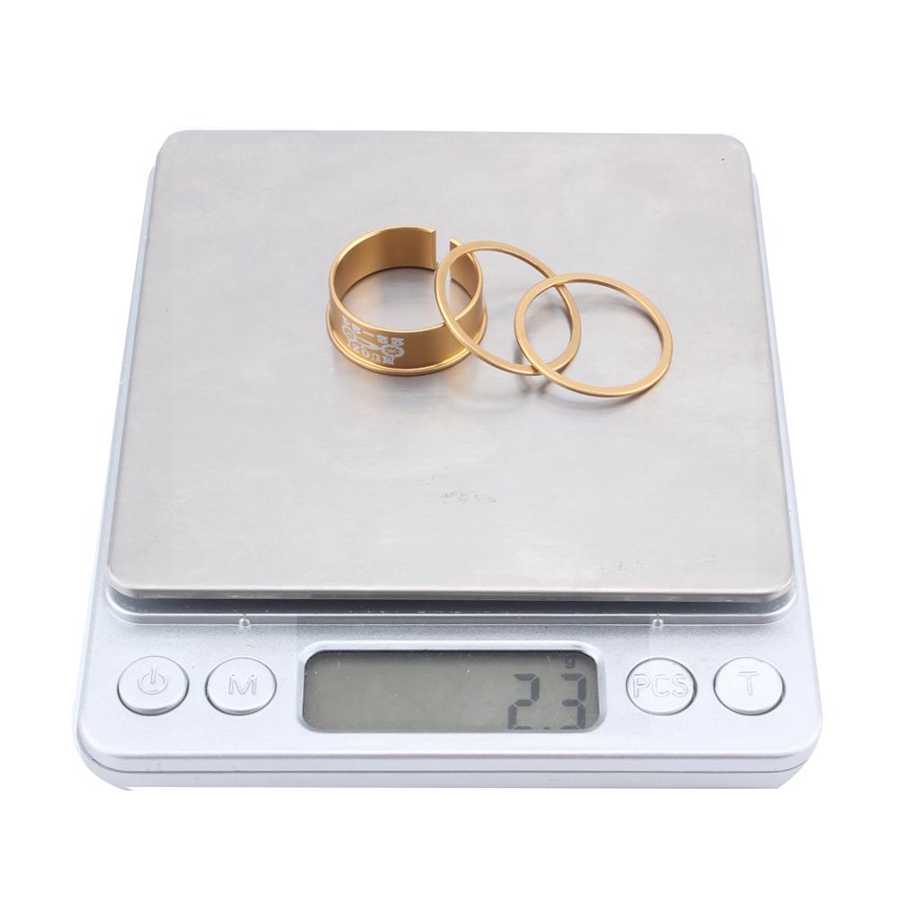Bicycle Bike Bottom Bracket Washer 24mm to 22mm Axis Conversion Set Gold