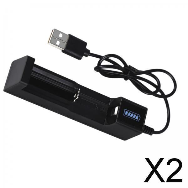 2x18650 Battery Charger Box USB Charging 1 Slot for Li-Ion Batteries 3.7V-4.2V