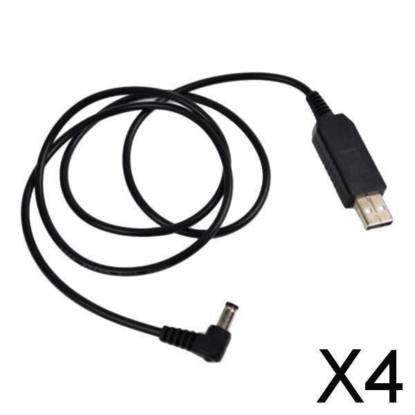4xUSB Charger Cable for Baofeng A52-UU, UV-5R Series, BF-F8HP Two-Way Radios
