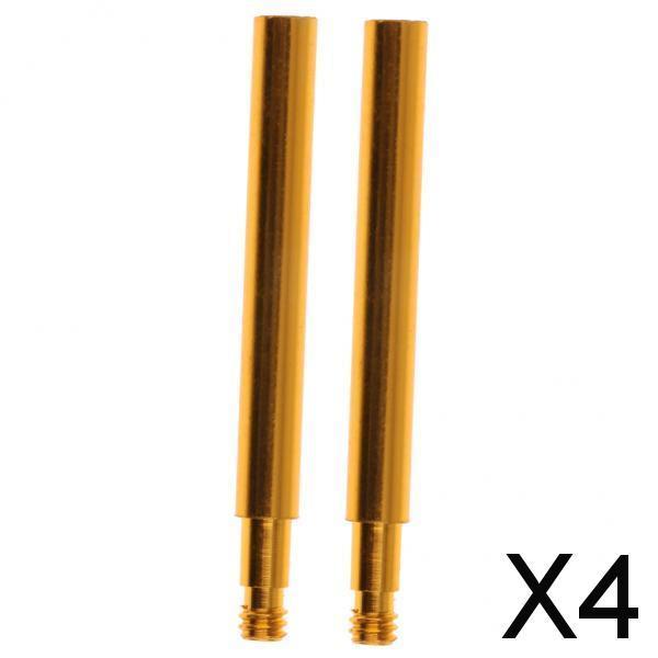 4x2pcs Cycling Bike Bicycle Presta Valve Extensions Extender 60mm Gold