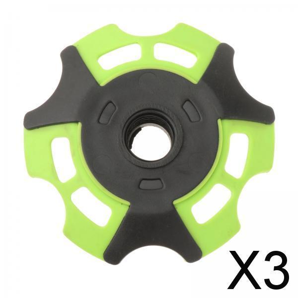 3xTrekking Pole Snowflake Basket Hiking Poles for Trekking Outdoor Backpacking Green