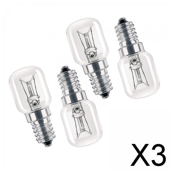 3x4 Pieces E14 Oven Lamp Heat Resistant Tungsten Light Bulb for Oven Microwave