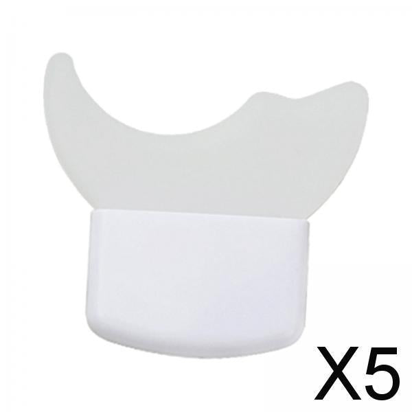 5xMultifunctional Eye Makeup Aids for Makeup Eyelash Grooming Comb Women White