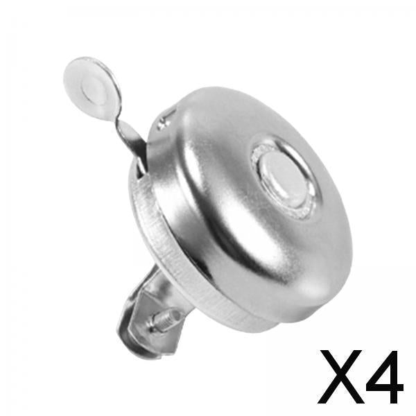 4xBike Bell Cycling Accessories Bicycle Bell for Men Women Mountain Road Bikes Silver