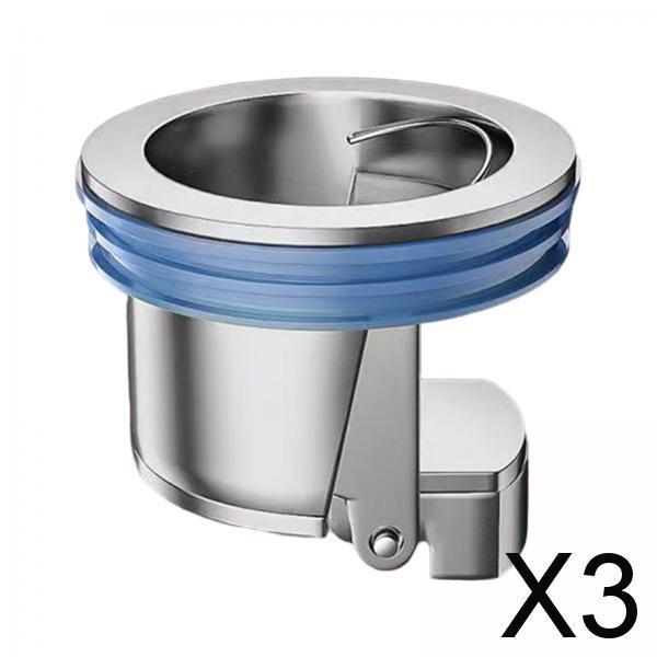 3xShower Drain Portable Drain Plug Sink Strainer for Wash Basin Floor Drain plating