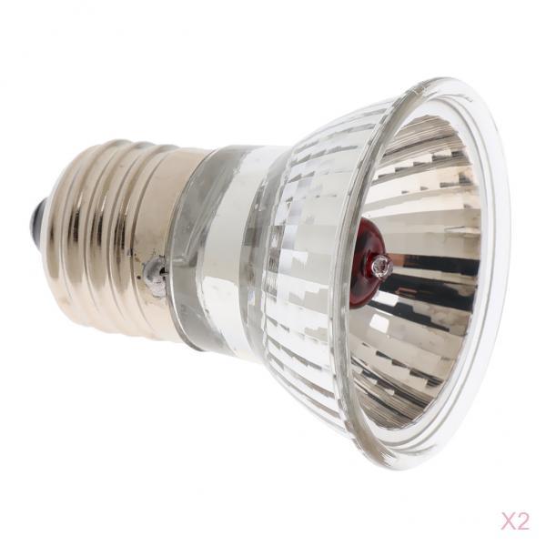 2pcs E27 220-240V UVA UVB Pet Reptile Halogen Spotlights Basking Light Bulb