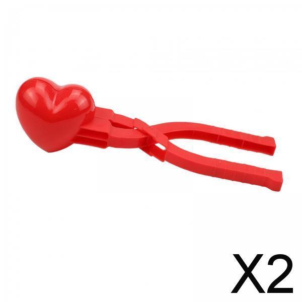 2xSnowball Clip Heart Shaped Snow Clip Snowball Fight Game for Kids Beach Sand