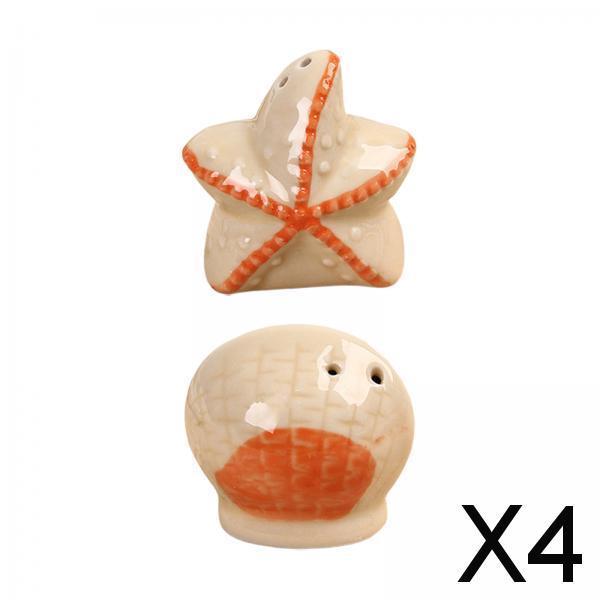 4xSalt Pepper Shakers Seasoning Dispenser Condiment Storage Box for Home