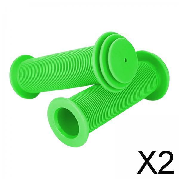 2x2Pcs Bicycle Handlebar Grips Non Slip Rubber MTB Bike Handle Grips Cycle Green