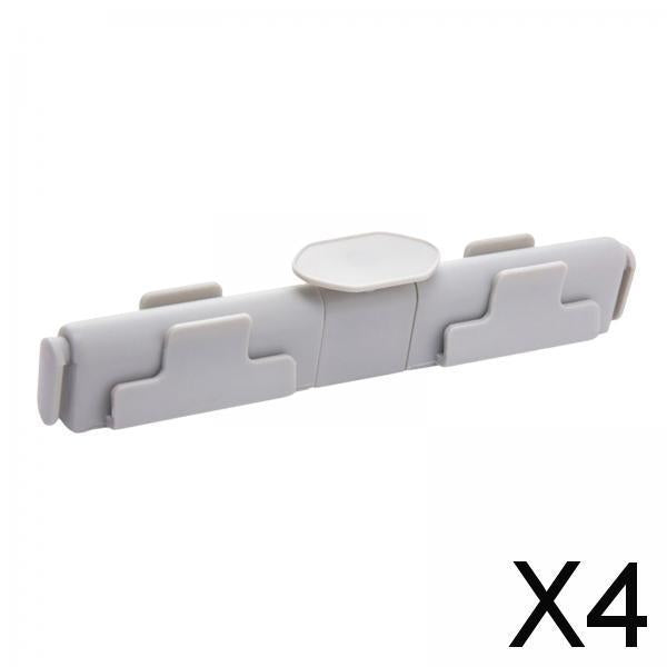 4xFlexible Garbage Sorting Clip Household Classification for Kitchen grey